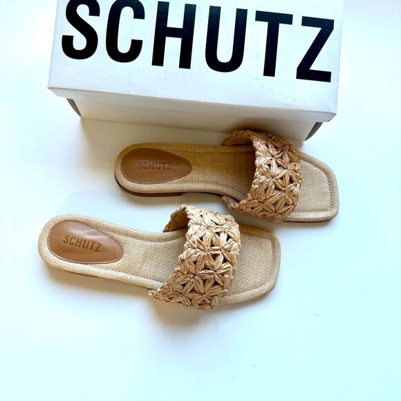 New! Schutz “Ayla” Flat Sandal. Perola color (natural). Size 9.5 - Picture 8 of 11